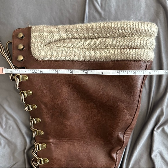 NIB Torrid (Wide Calf) Brown Lace-Up Combat Boots - Picture 7 of 11